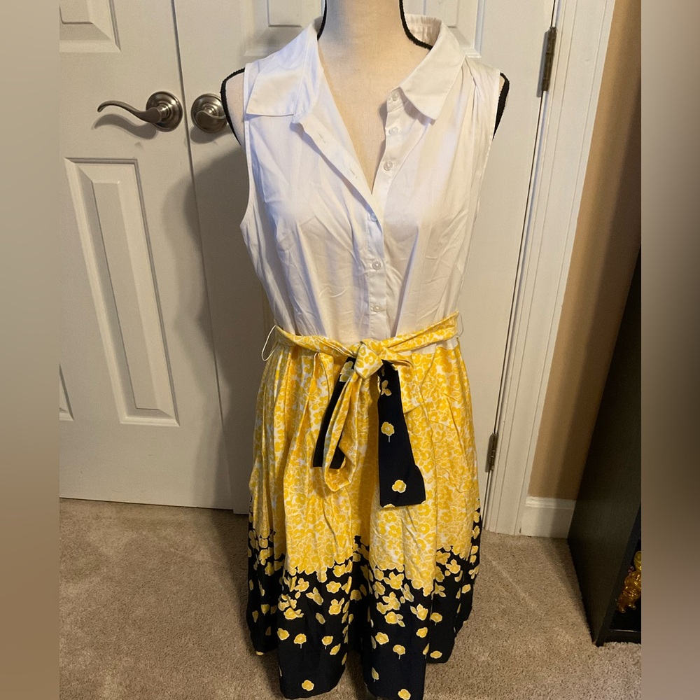 White, Yellow, and Black Tommy Hilfiger Dress